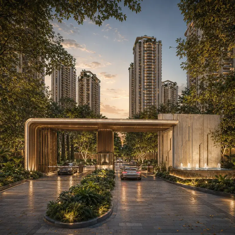 Sumadhura Kannamangala township gateway and arrival plaza Sumadhura Kannamangala township gateway and arrival plaza